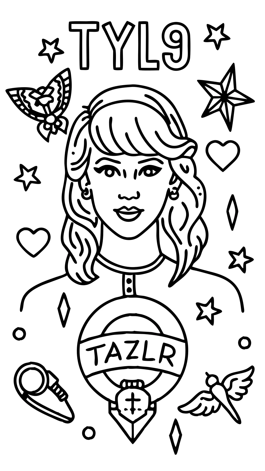 taylor swift eras coloring pages